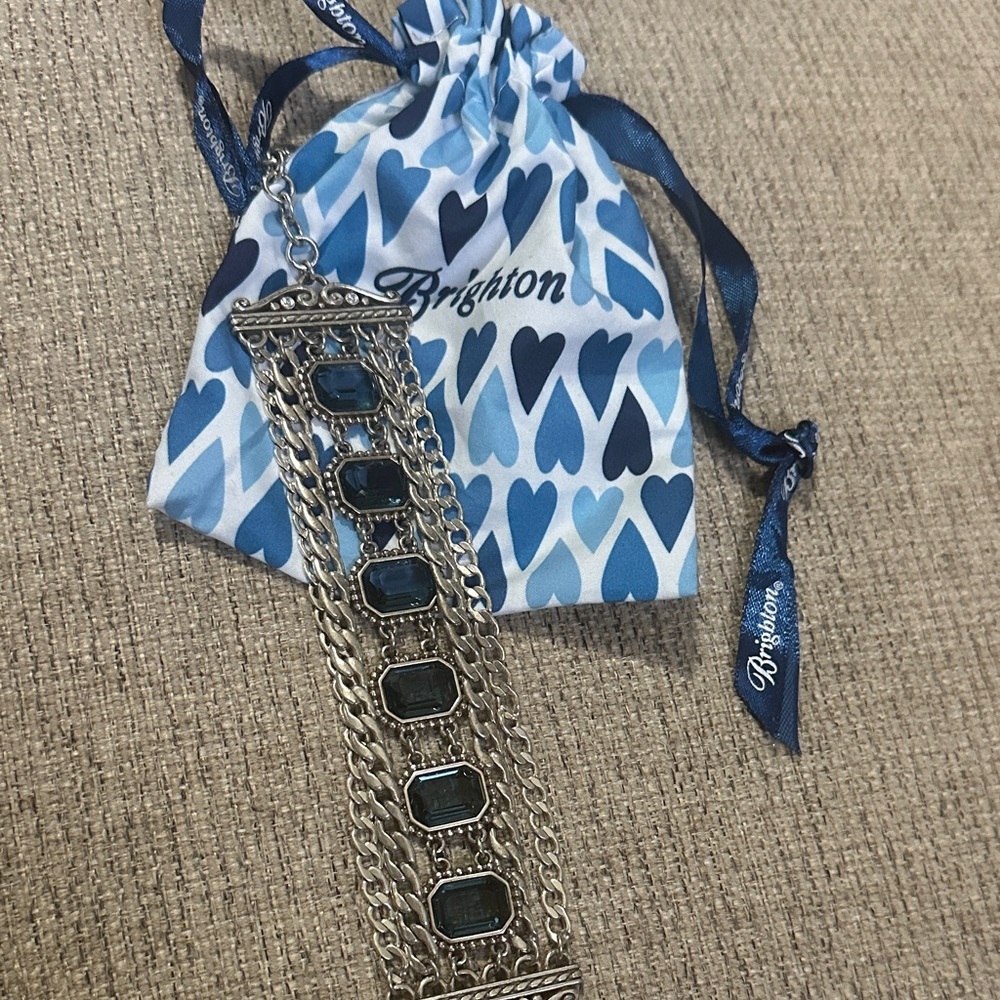 Brighton VTG Le Ritz Blue Swarovski Crystals bracelet